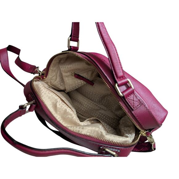 KATE SPADE! RICH BURGUNDY RED GENUINE LEATHER HANDBAG, SHOULDER BAG, PURSE! - Picture 11 of 13
